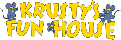 Krusty's Fun House logo for Sega Master System